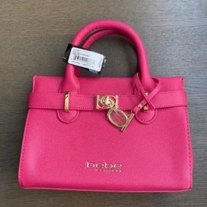 NWT Bebe Evie small satchel orchid